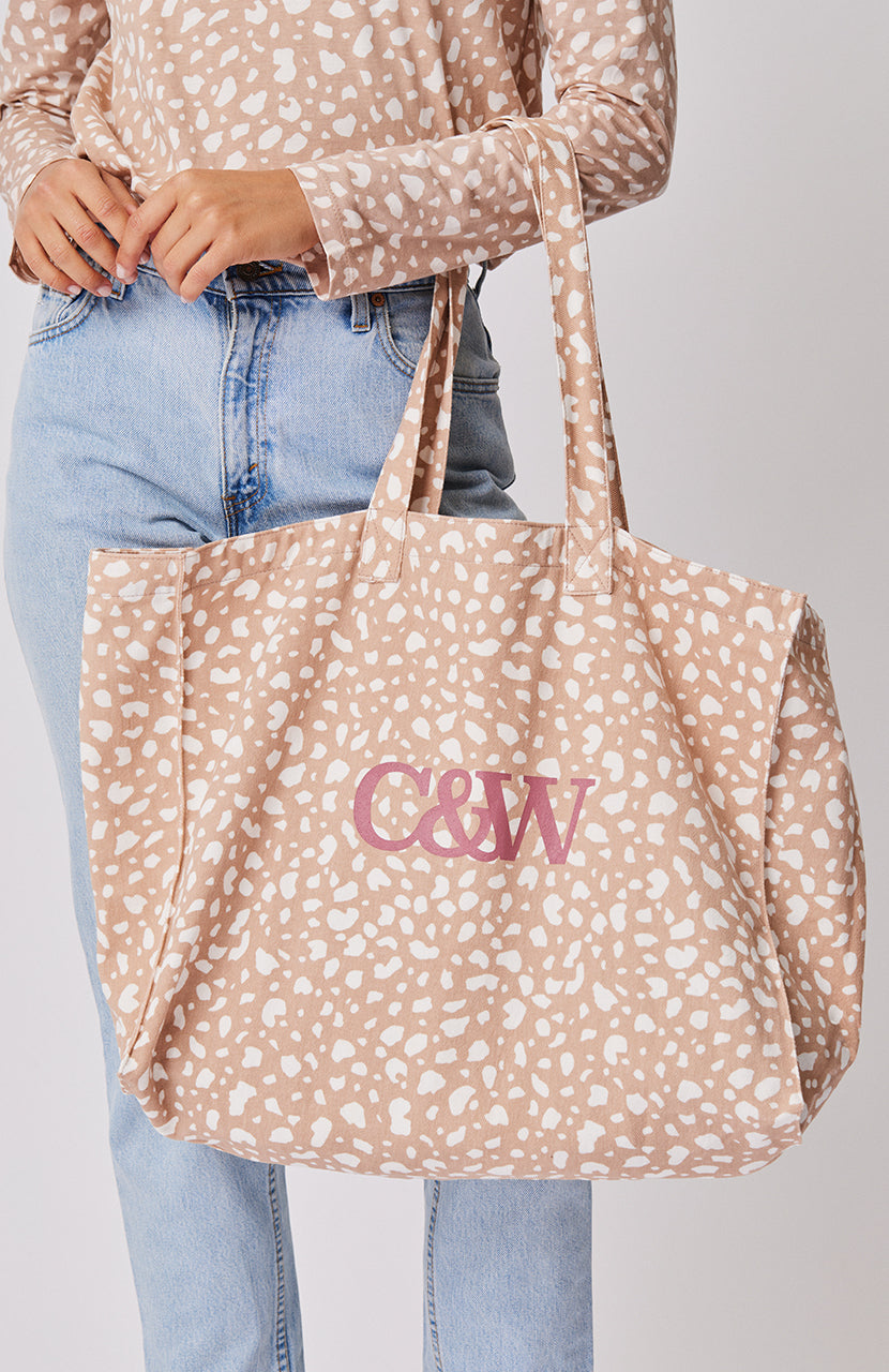 Olivia Tote Bag - Maple Leopard