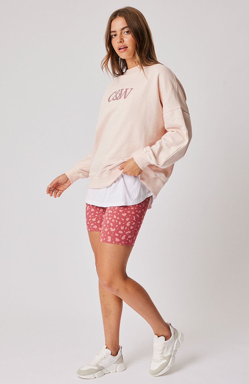 Tia Bike Short - Merlot Leopard