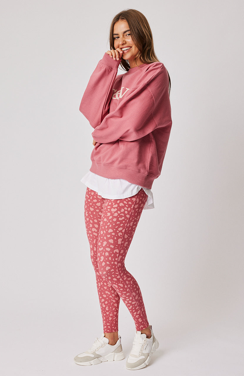 Pixie Legging - Merlot Leopard