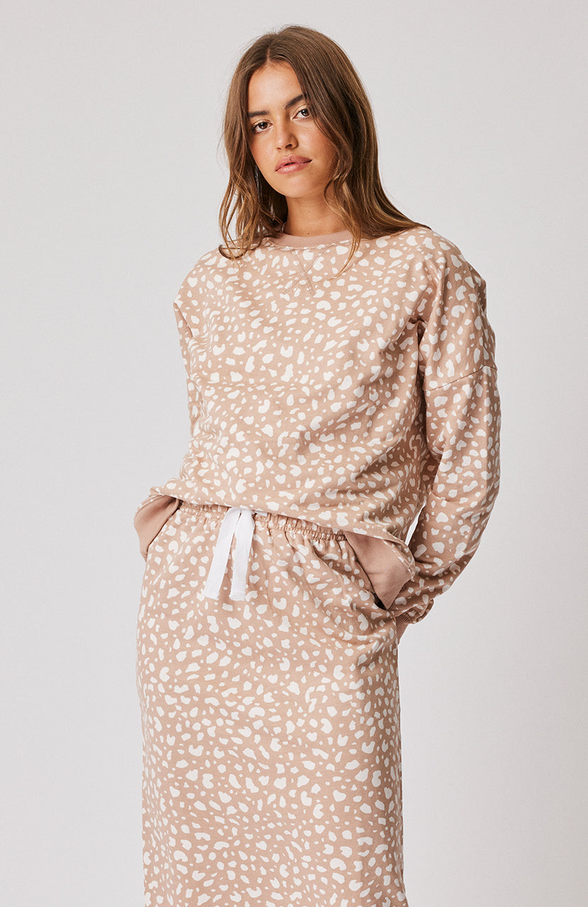 Izzy Sweater - Maple Leopard