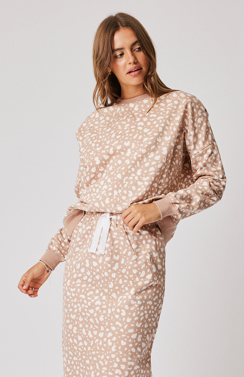 Izzy Sweater - Maple Leopard