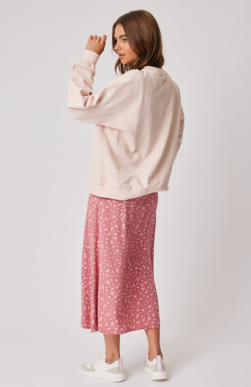 Ava Slip Skirt - Merlot Leopard