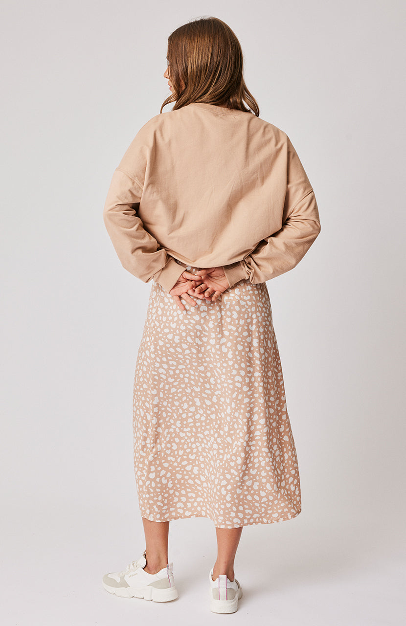Ava Midi Skirt - Maple Leopard