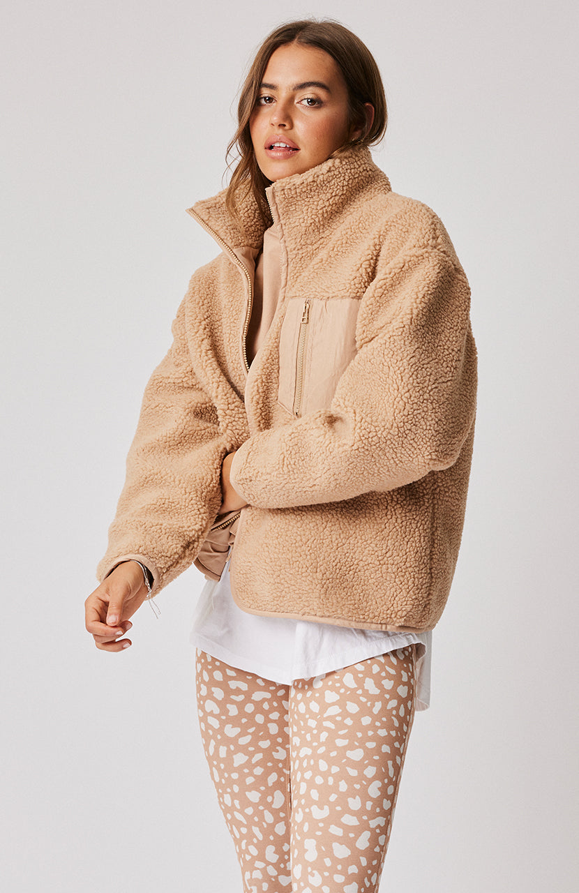 Remi Zip Up - Camel