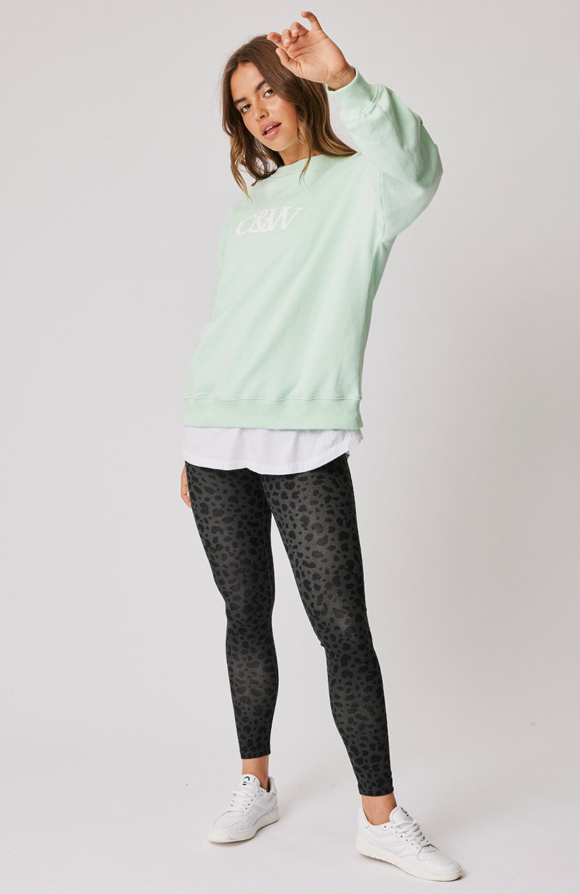 Pixie Legging - Charcoal Leopard