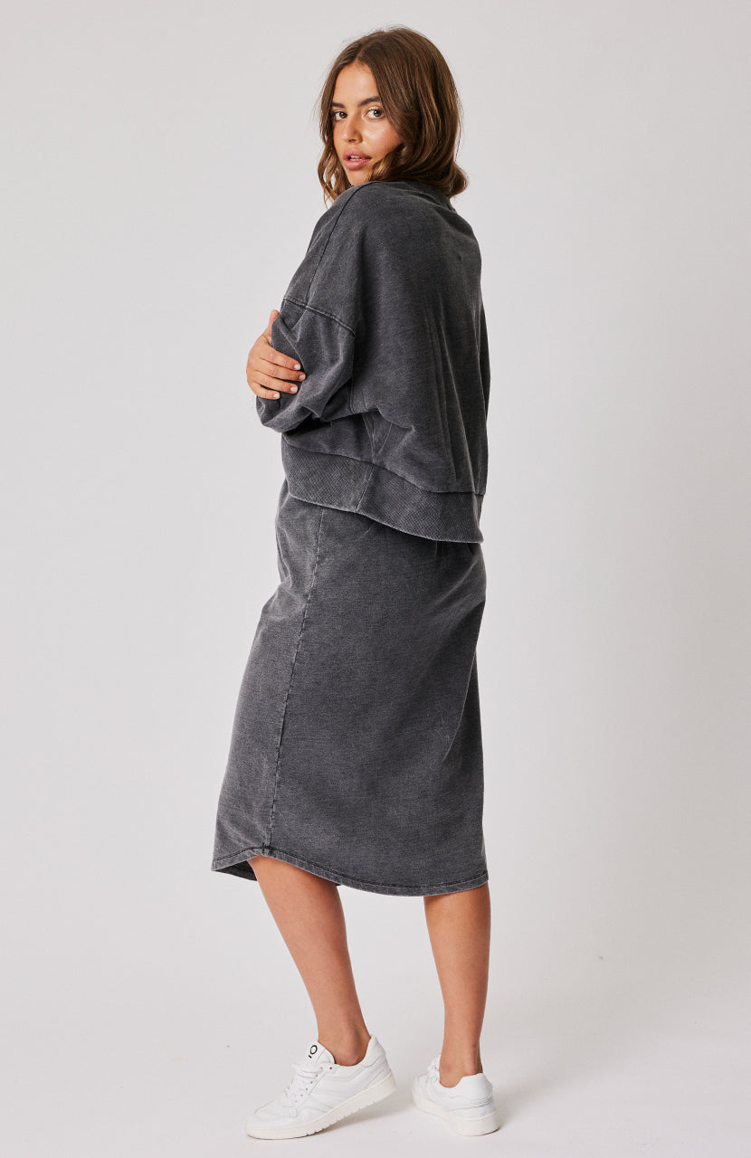 Coco Skirt - Black Sandwash