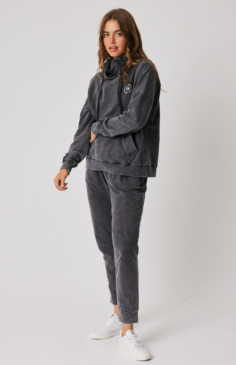 Poppy Pant - Black Sandwash