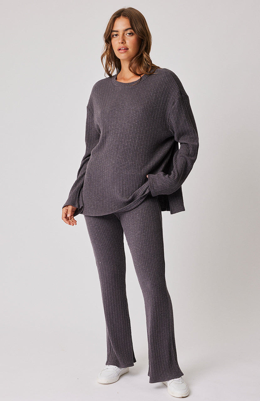 Demi Knit Pant - Charcoal Knit