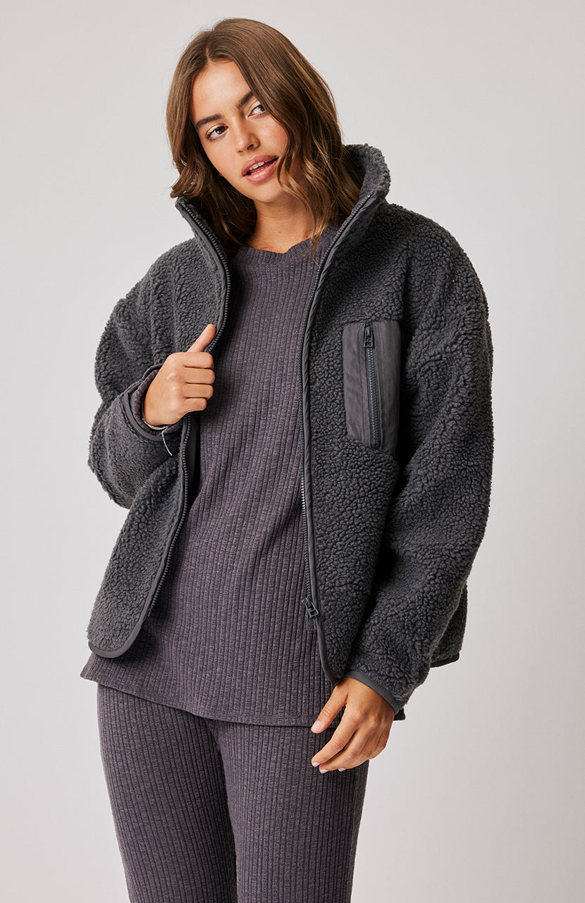 Remi Zip Up - Charcoal
