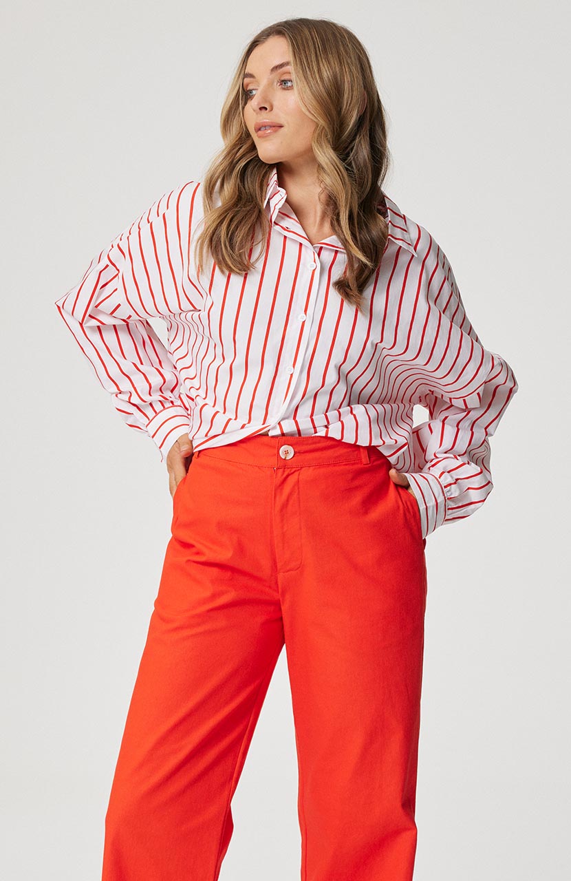 Tammy Shirt - Campari Stripe