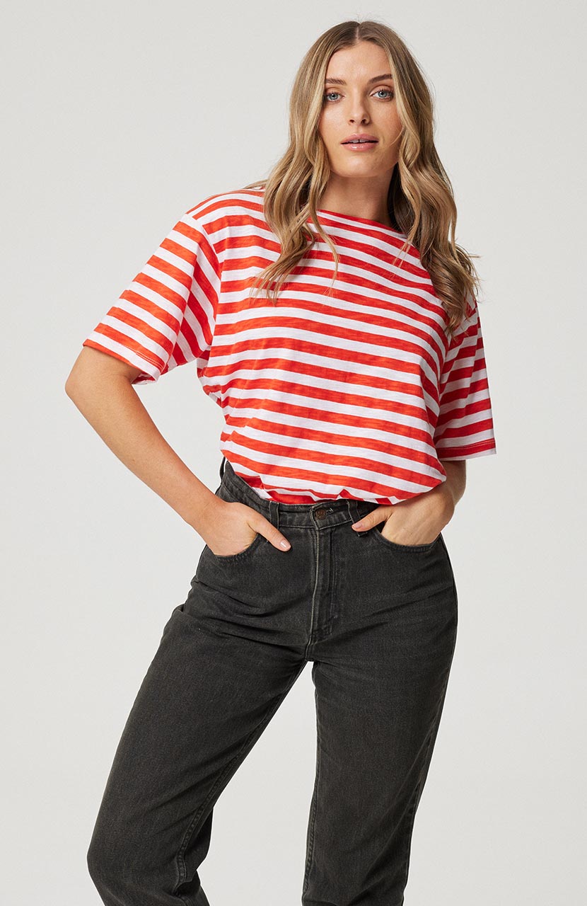 Marlie Tee - Campari Stripe