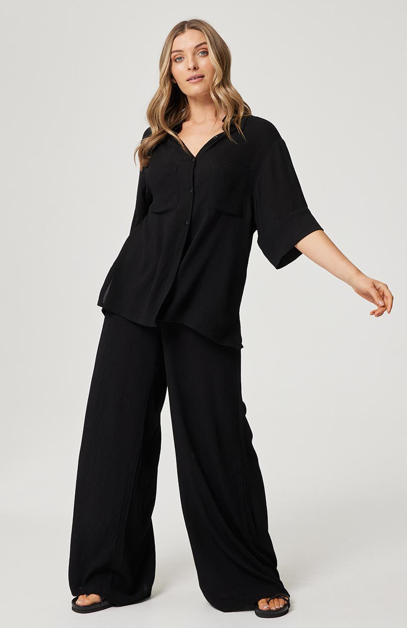 Bex Pant - Black Crinkle