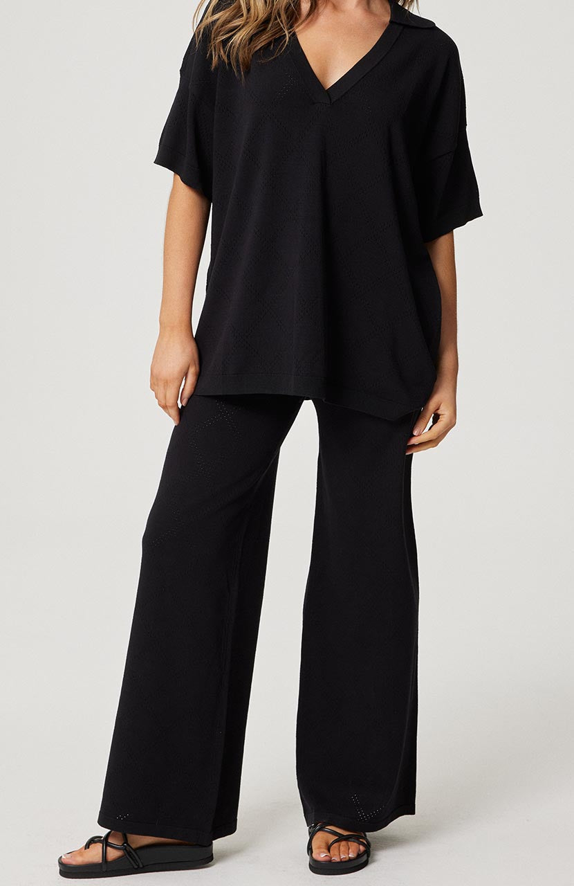 Molly Knit Pant - Black Knit