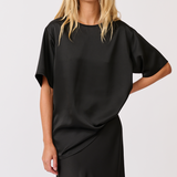 Amelia Top - Black Satin