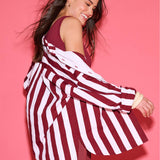 Adalyn Shirt - Plum Stripe