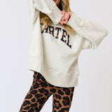 Bronwyn Sweater - Oat Marle / Leopard