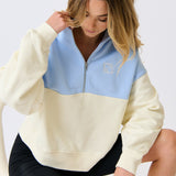 Darcy 1/4 Zip Sweater - Ice Blue