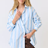 Adalyn Shirt - Ice Blue Stripe