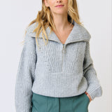 Azura Knit Pullover - Grey Marle