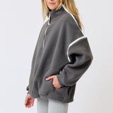 Didi Pullover - Charcoal/White