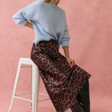 Millie Slip Skirt - Coco Leopard