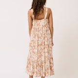 Aria Midi Dress - Floral Sand