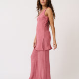 Delilah Tank - Dusty Rose Leopard