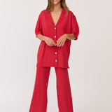 Molly Knit Pant - Cherry Knit