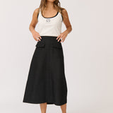 Astrid Skirt - Black Denim