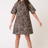 Quinn Dress - Neutral Leopard