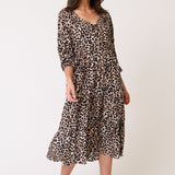 Cali Dress - Neutral Leopard