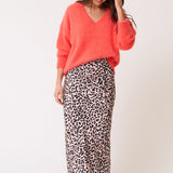 Millie Slip Skirt - Neutral Leopard