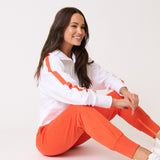 Ezra Sweater - White/ Mandarin