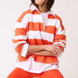 Lily Rugby Sweater - Mandarin Stripe
