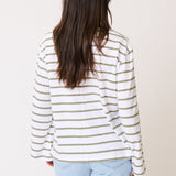 River L/S Top - Khaki Stripe