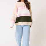 Kai Knit Sweater - Khaki Stripe