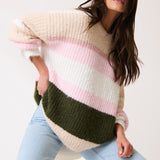 Kai Knit Sweater - Khaki Stripe
