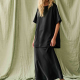Amelia Top - Black Satin