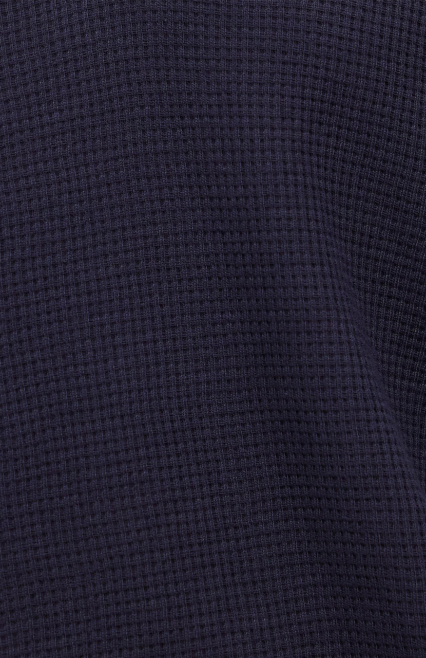 Zara Collared Tee - French Navy Waffle