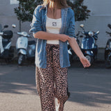 Adeline Pant - Neutral Leopard