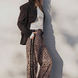 Adeline Pant - Neutral Leopard