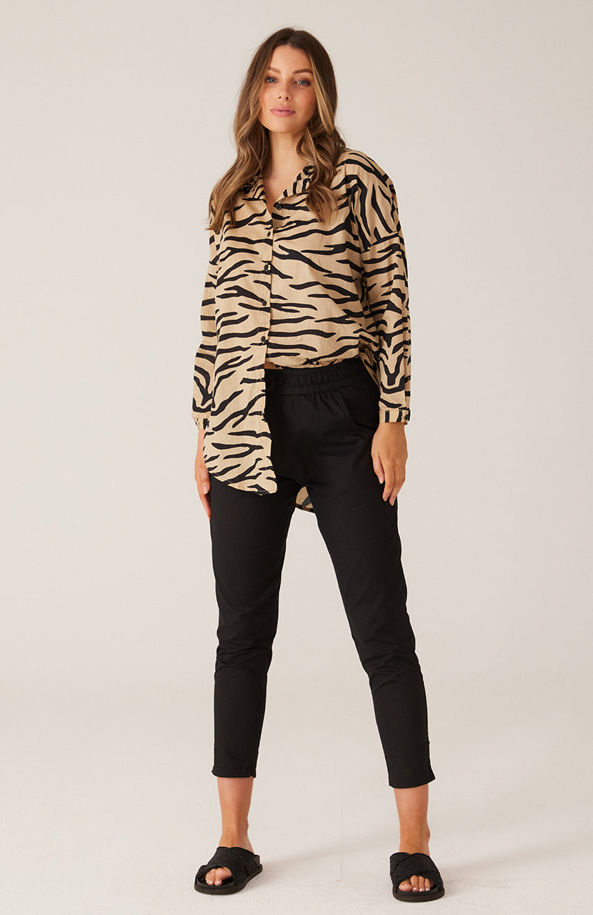 Emmeline Shirt - Taupe Zebra