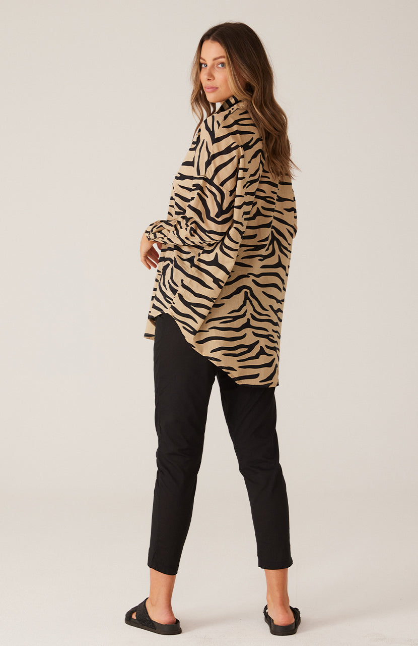 Emmeline Shirt - Taupe Zebra