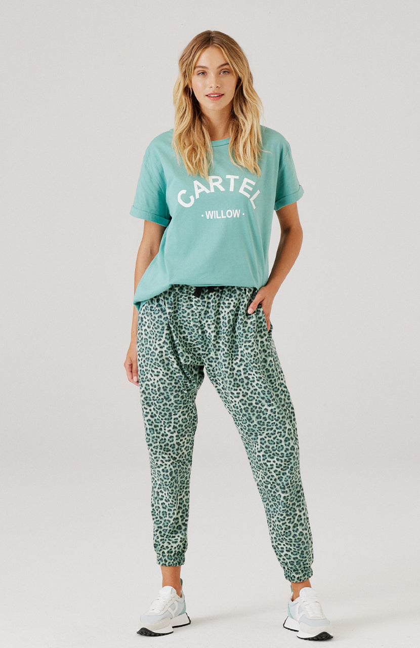 Comeback Pant - Sage Leopard