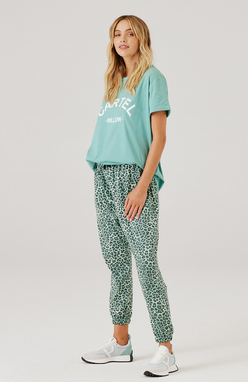 Comeback Pant - Sage Leopard
