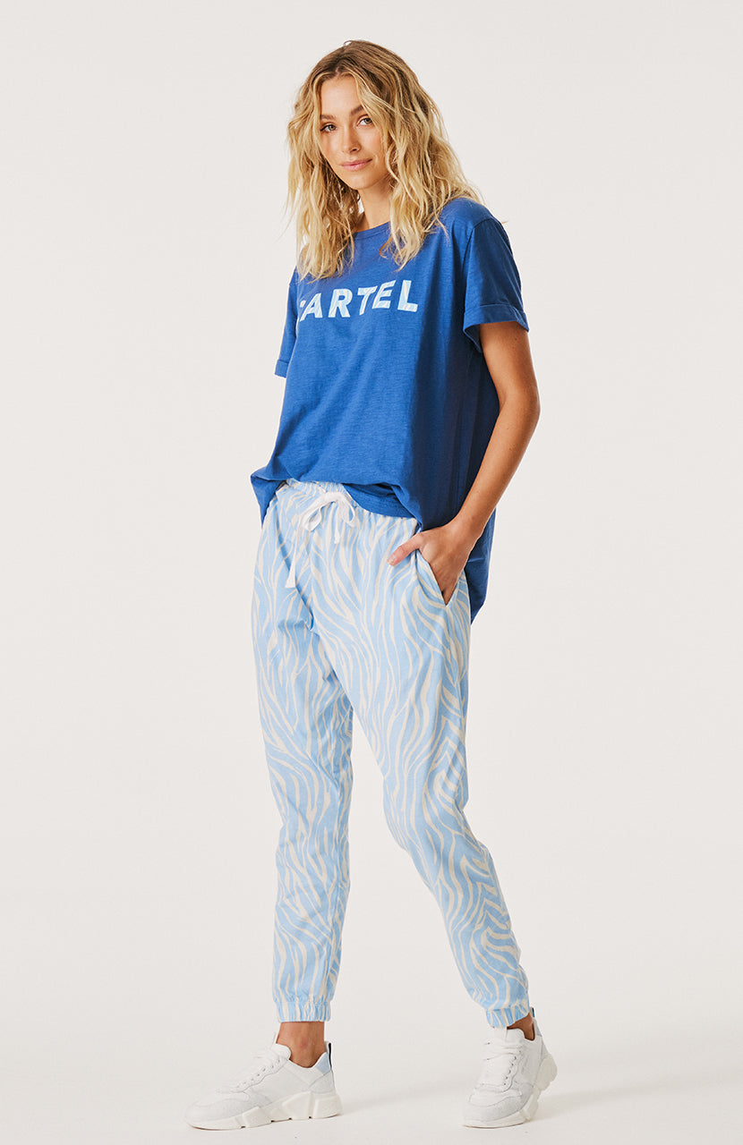 Comeback Pant - Ice Blue Zebra