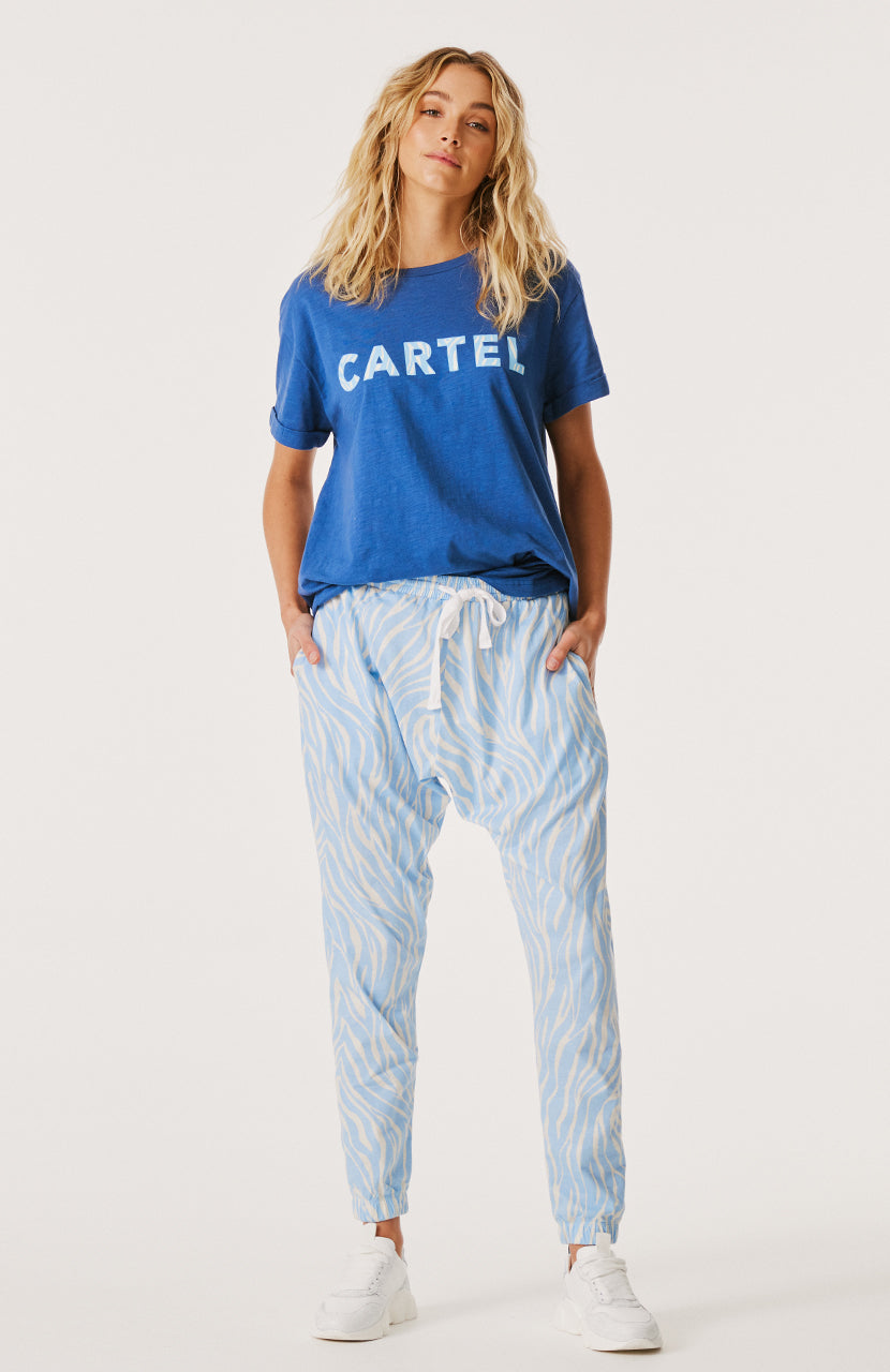 Comeback Pant - Ice Blue Zebra