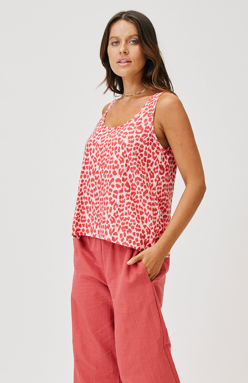 Dee Tank - Berry Leopard
