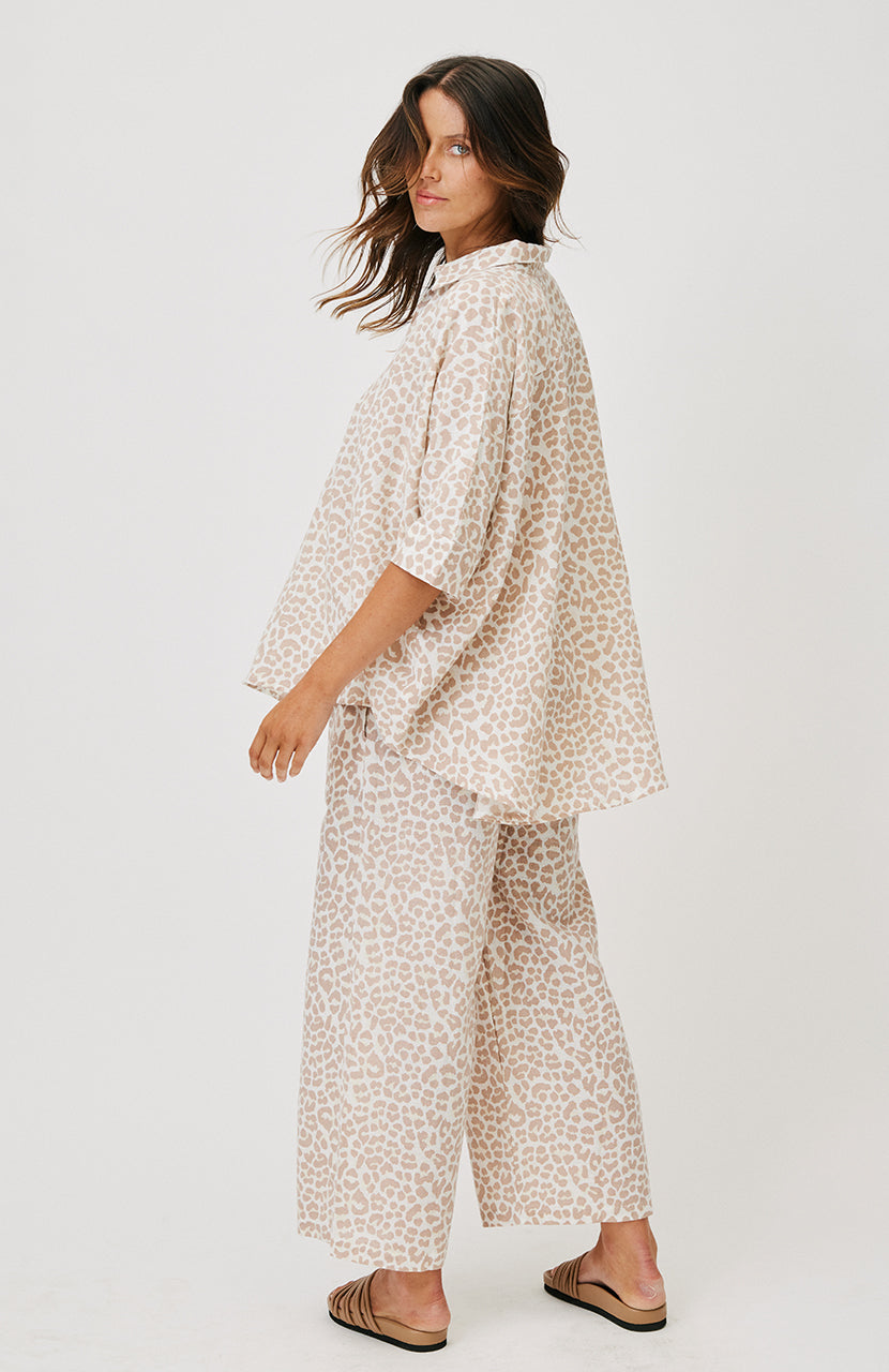 Georgie Shirt - Nude Leopard