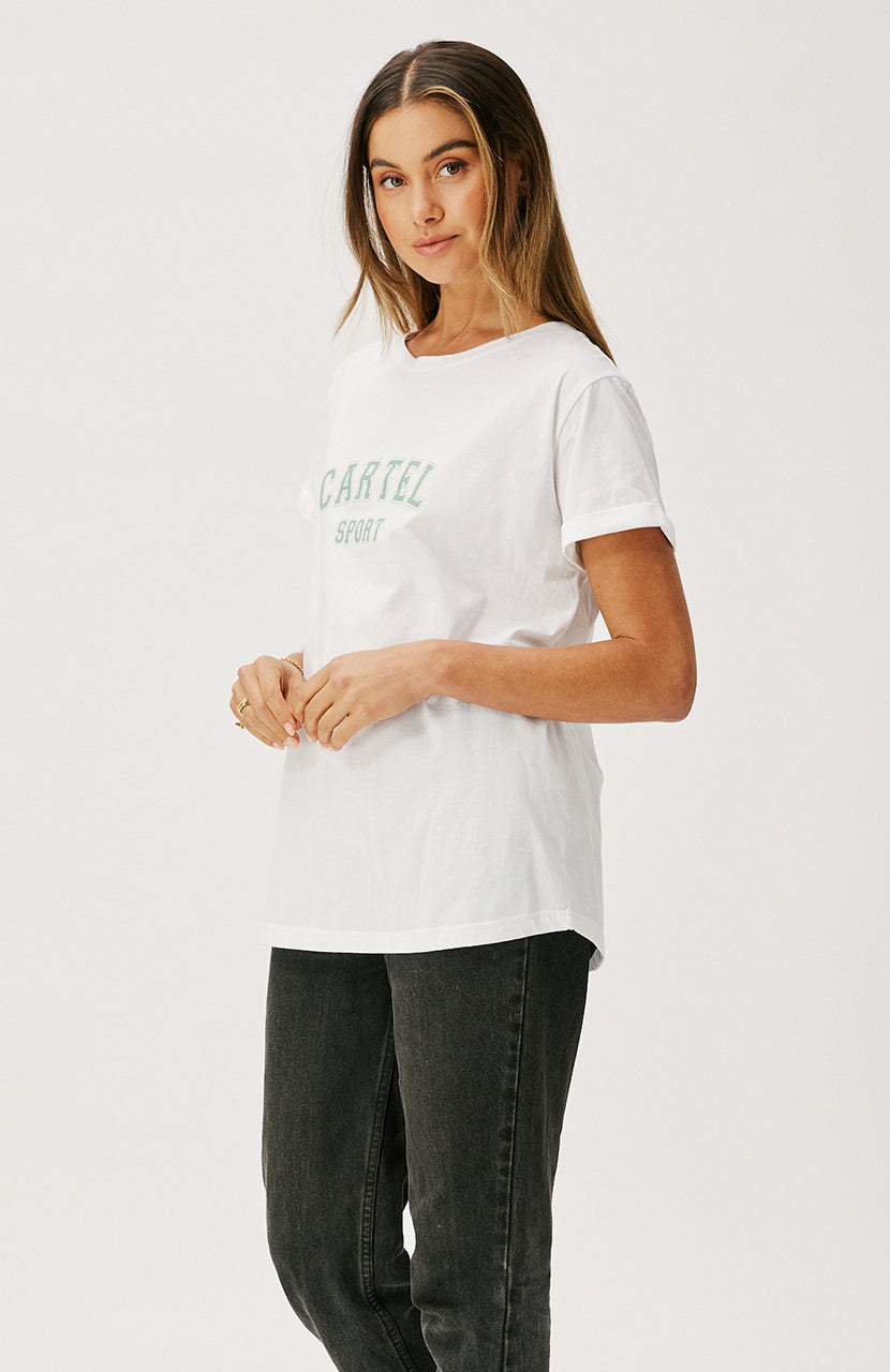 Marlo Tee - White/Rosemary